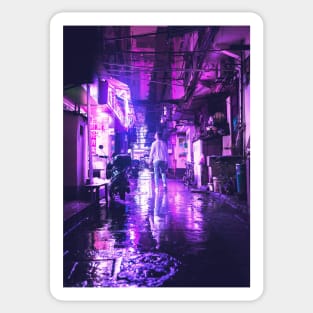 Cyberpunk street neon Sticker